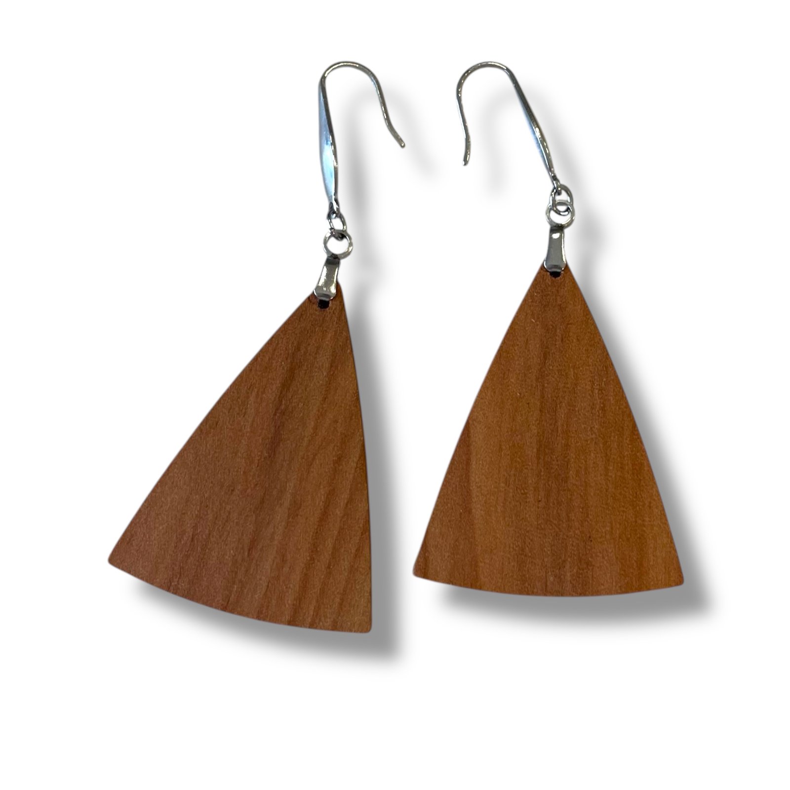 Leseni uhani trikotnik 3