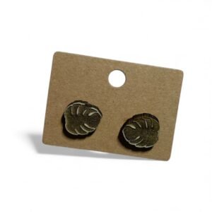 Leseni uhani monstera temna