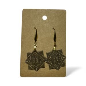 Leseni uhani roža temna